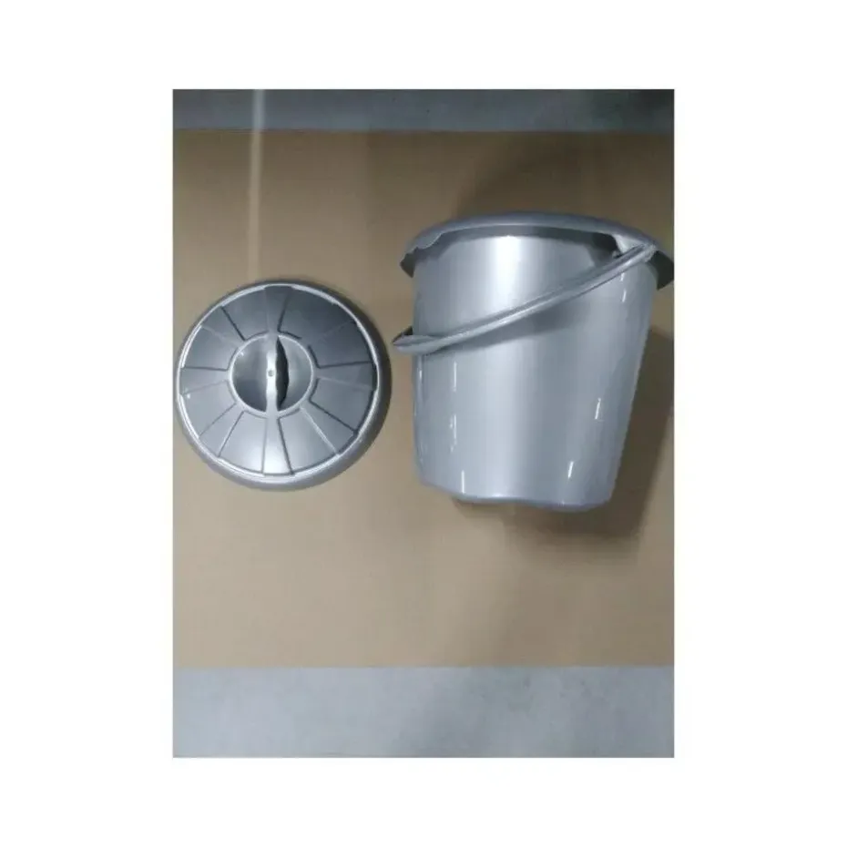 Hega Hoger Vuilnisbak - grijs - afvalbak met deksel - 14 l