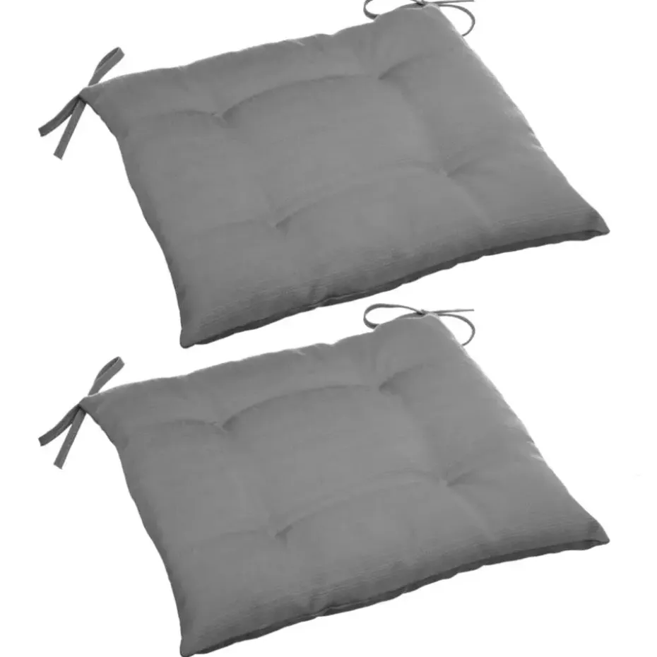 Hesperide Stoelkussens - binnen/ buiten stoelen - grijs - 40x4 cm