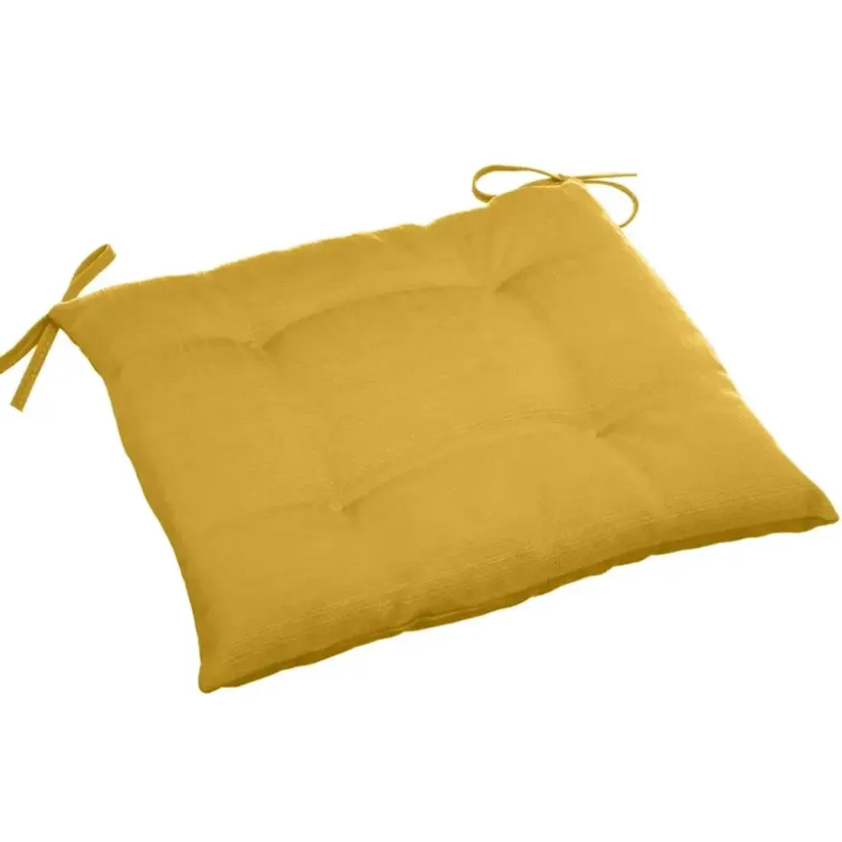 Hesperide Tuinstoelkussen - geel - uv-bestendig - 40 x 4 cm