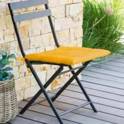 Hesperide Tuinstoelkussen - geel - uv-bestendig - 40 x 4 cm