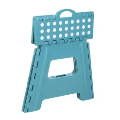 HI Huishoudtrap - blauw - 38x32x31 cm - opvouwbaar - keukentrap