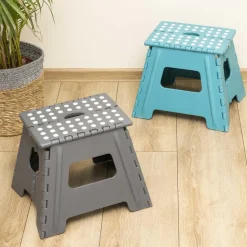 HI Huishoudtrap - blauw - 38x32x31 cm - opvouwbaar - keukentrap