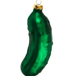 HI Kersthangers - augurken - 4x stuks - glas - 9 cm