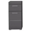 Hioshop AmandaMando badkamerkast 1 deur- 1 lade grijs- grijs hoogglans