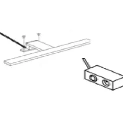 Hioshop AmandaMando spiegelkast 2 deuren incl verlichting donker eiken decor-