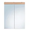 Hioshop AmandaMando spiegelkast 2 deuren licht eiken decor- spiegelglas