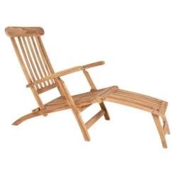 Hioshop Arrecife ligstoel incl kussen teak