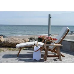 Hioshop Arrecife ligstoel incl kussen teak