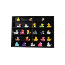 Hioshop Blacklava vitrinekast vitrinekast- 2 schuifdeuren zwart