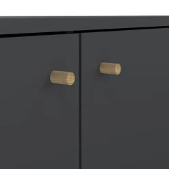 Hioshop Bodo dressoir 2 deuren- 3 lades matgrijs