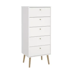 Hioshop Bodo kommode 5 lades wit