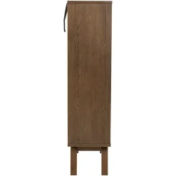 Hioshop Bristol vitrinekast 1 deur 2 lades 2 planken grijs