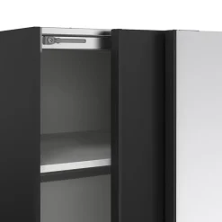 Hioshop Catania schuifdeurkast 2 deuren 120x200cm mat zwart