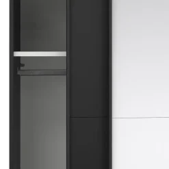 Hioshop Catania schuifdeurkast 2 deuren 120x200cm mat zwart