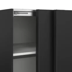 Hioshop Catania schuifdeurkast 2 deuren 120x200cm mat zwart