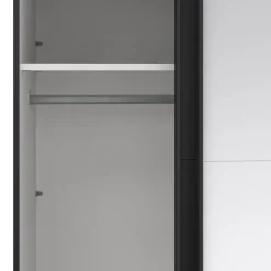 Hioshop Catania schuifdeurkast 2 deuren 180x220cm mat zwart