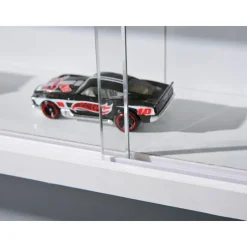 Hioshop Comit vitrinekast voor wandmontage- 2 glazen deuren wit