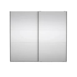 Hioshop Como schuifdeurkast 2 deuren met spiegel 245x220cm eikdecor