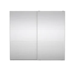 Hioshop Como schuifdeurkast 2 deuren met spiegel 245x220cm wit