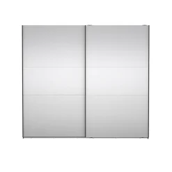 Hioshop Como schuifdeurkast 2 deuren met spiegel 245x220cm mat grijs