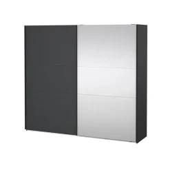 Hioshop Como schuifdeurkast 2 deuren 245x220cm mat grijs