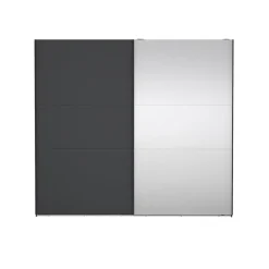 Hioshop Como schuifdeurkast 2 deuren 245x220cm mat grijs