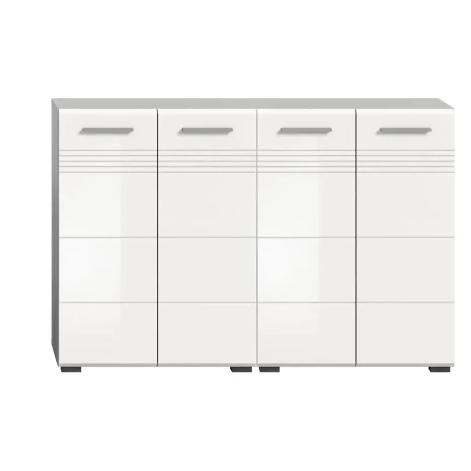 Hioshop Copa badkamer C7 wit hoogglans- lichtgrijs