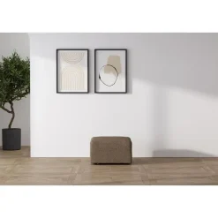 Hioshop Cubic poef bruin