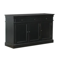 Hioshop Dressoir Mozart zwart antiek sideboard