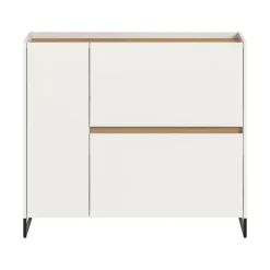 Hioshop Drive schoenenkast 1 deur- 2 vouwdeuren wit