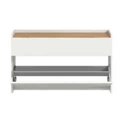 Hioshop Drive schoenenkast 1 vouwdeur- 1 lade wit