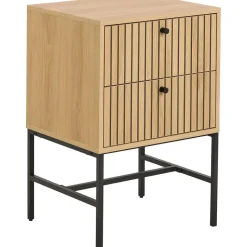 Hioshop Dylan nachtkastje 2 lades natuur