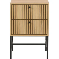 Hioshop Dylan nachtkastje 2 lades natuur