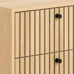 Hioshop Dylan nachtkastje 2 lades natuur