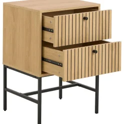 Hioshop Dylan nachtkastje 2 lades natuur