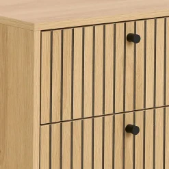 Hioshop Dylan nachtkastje 2 lades natuur