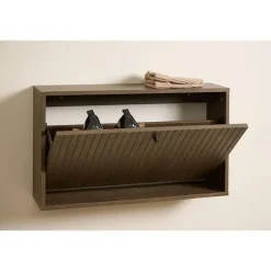 Hioshop Dylan schoenenkast 1 lade grijs