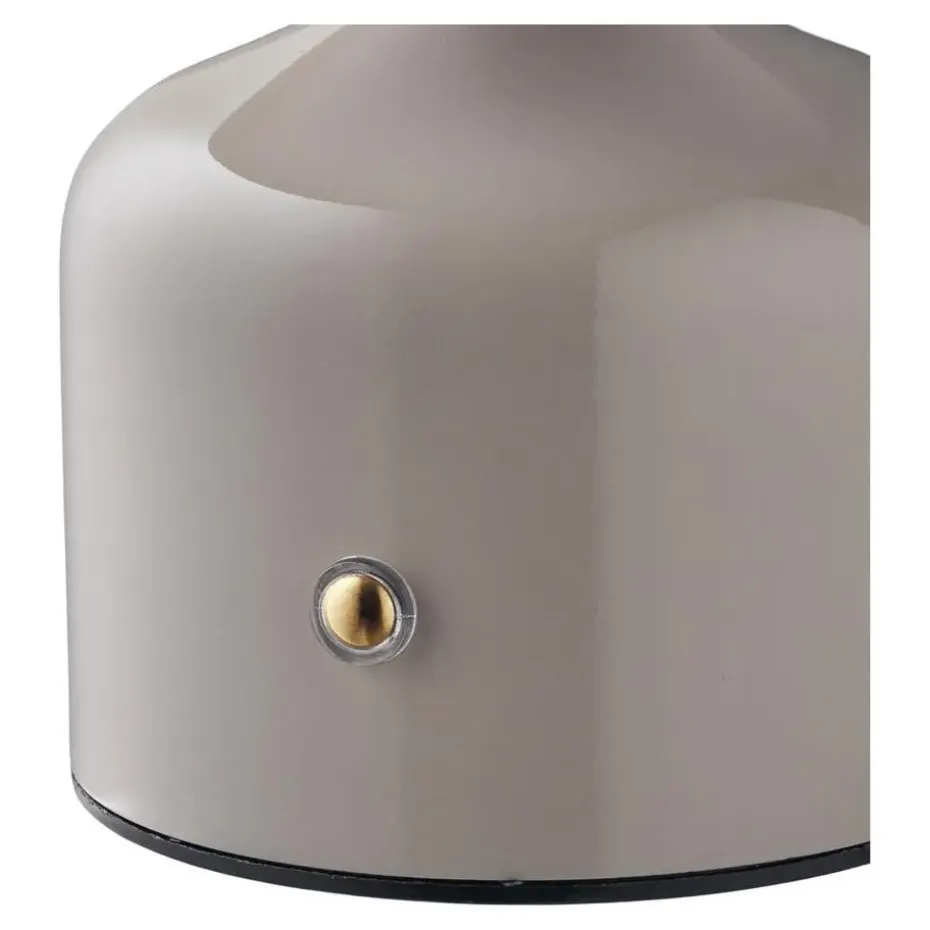 Hioshop Elida bureaulamp oplaadbaar grijs