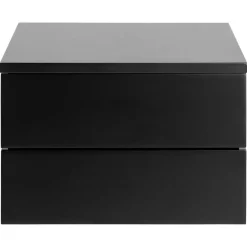 Hioshop Elmsworth nachtkastje 2 lades zwart