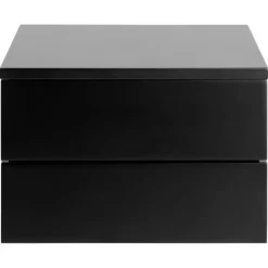 Hioshop Elmsworth nachtkastje 2 lades zwart