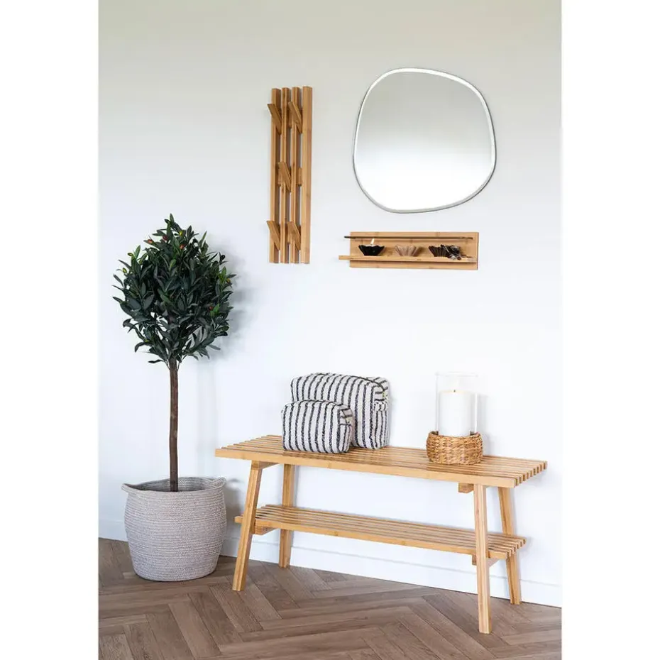 Hioshop Ember Wandplank 45x10x12cm natuur