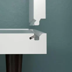 Hioshop Evolution wandkast 3 deuren- 6 planken wit- zwart