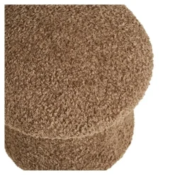 Hioshop Gida poef Ø45cm imitatiebont bruin