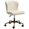 Hioshop Glam Dan-Form kantoorstoel bouclé offwhite