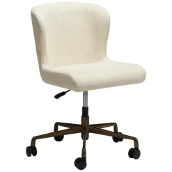 Hioshop Glam Dan-Form kantoorstoel bouclé offwhite