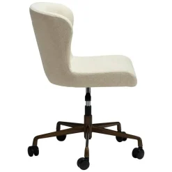 Hioshop Glam Dan-Form kantoorstoel bouclé offwhite