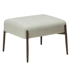 Hioshop Glam Dan-Form poef bouclé wit