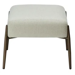 Hioshop Glam Dan-Form poef bouclé wit