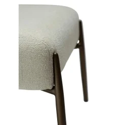 Hioshop Glam Dan-Form poef bouclé wit