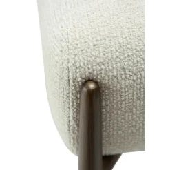 Hioshop Glam Dan-Form poef bouclé wit